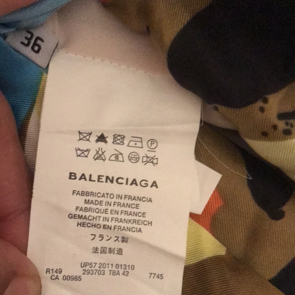 AUTh. BALENCIAGA Fall Spring Party Black/Brown Mini Silk Casual Dress XS NEW! - Picture 6 of 11